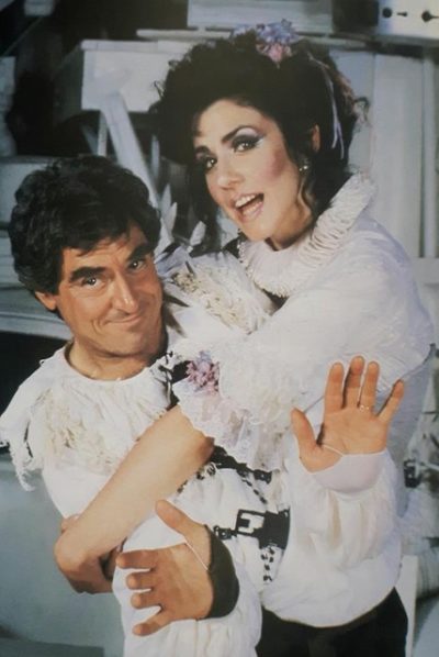 Anthony Newley and me, way back when I was a brunette. "Stop the World, I Want to Get Off"